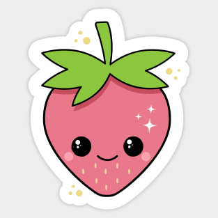 Kawaii Strawberry Sticker